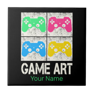Spiel Kunst Vintage Gamepad Retro Controller Gamer Fliese