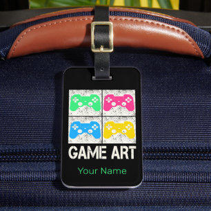 Spiel Kunst Vintage Gamepad Retro Controller Gamer Gepäckanhänger