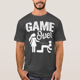 Spiel lustig über Hochzeit Niedliche Braut Groom V T-Shirt