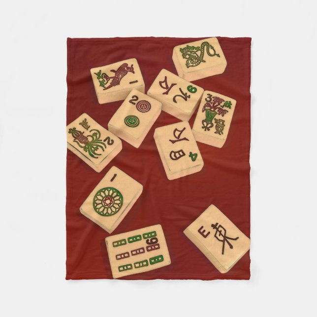 Spiel Milliamperestunde Jongg Fleecedecke (Vorderseite)