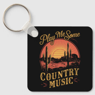 Spiel mir etwas Country-Musik Western Cowboy Vinta Schlüsselanhänger
