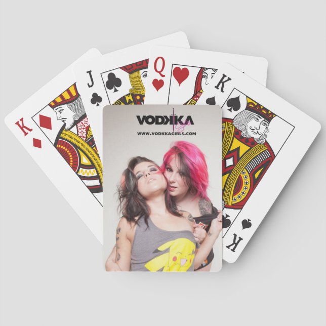 Spiel mit den Vodkka Mädchen Spielkarten (Rückseite)