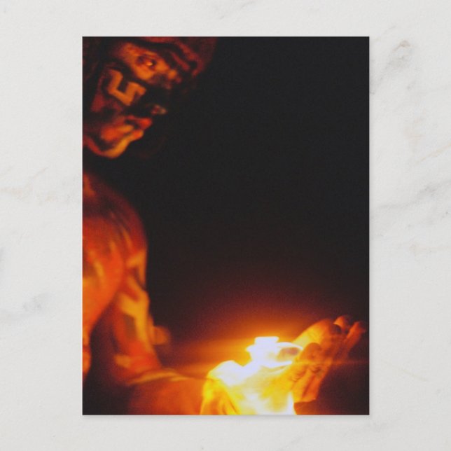 Spiel mit Feuer Postkarte (Vorderseite)