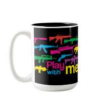 Spiel mit mir! Tasse - schwarz-bunt