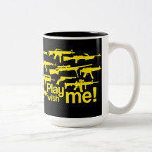 Spiel mit mir! Tasse - schwarz-gelb