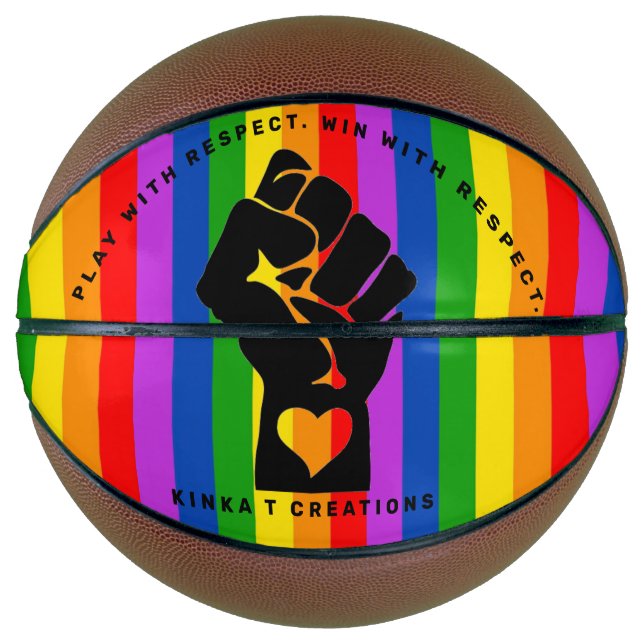 Spiel mit Respekt. Gewinnen Sie mit Respekt. Baske Basketball (Vorderseite)