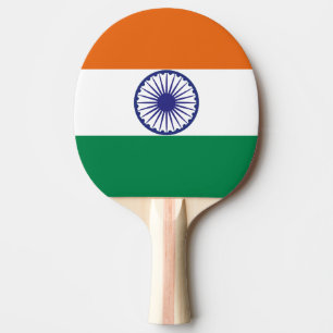 Spiel mit Stolz mit der indischen Tricolor Tiranga Tischtennis Schläger