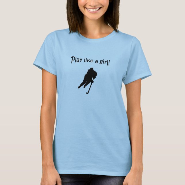 Spiel mögen ein Mädchen - Hockey T-Shirt (Vorderseite)