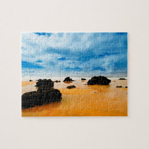 Spiel Puzzle-Strandszene Puzzle