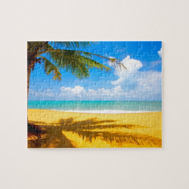 Spiel-Puzzlespiel-Tropischer Strand Puzzle (Horizontal)