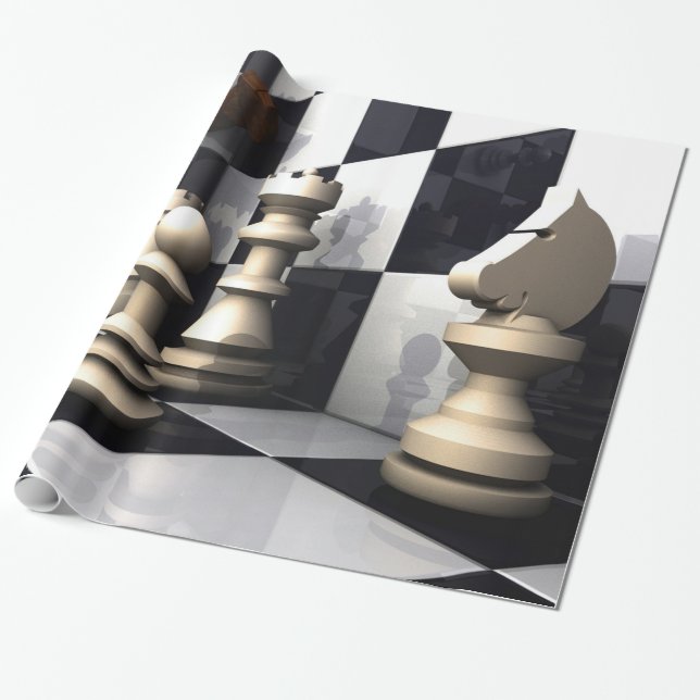 Spiel-Schach-Art Geschenkpapier (Ungerollt)