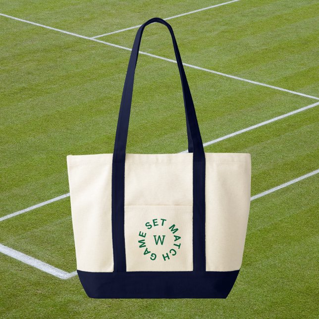 Spiel Set Match Green Mongram Tennis Tragetasche (Von Creator hochgeladen)