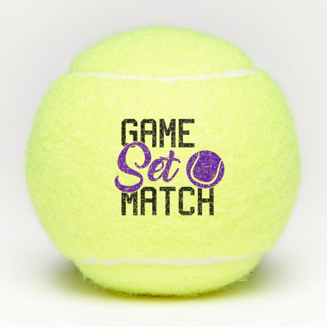 Spiel-Set-Match Tennisbälle (Vorderseite)