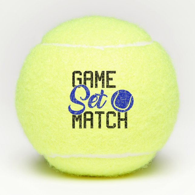 Spiel-Set-Match Tennisbälle (Vorderseite)