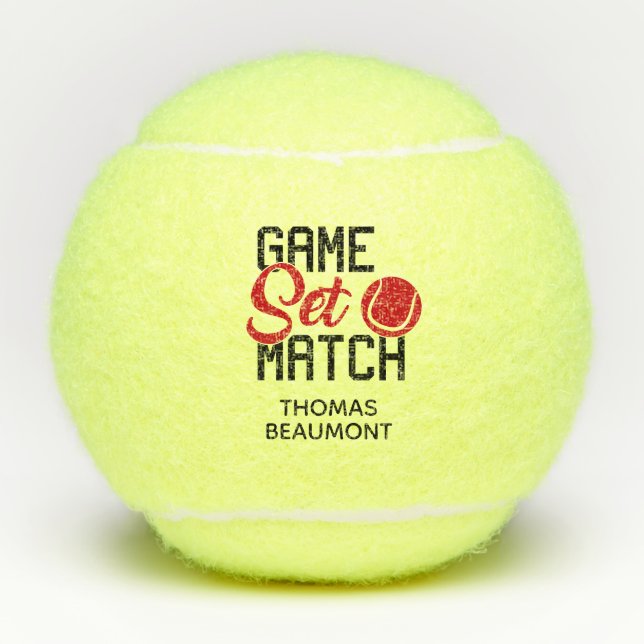 Spiel-Set-Match Tennisbälle (Vorderseite)