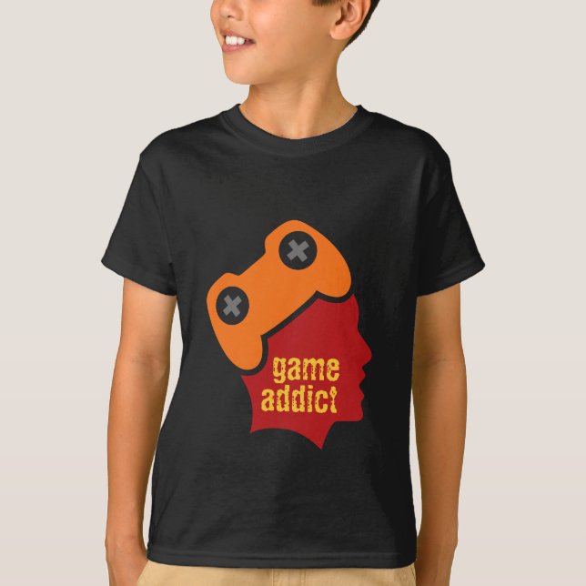 Spiel-Süchtiger T-Shirt (Vorderseite)