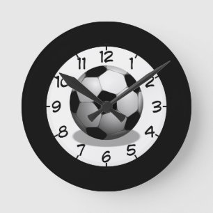 Spiel Team Trainer Sport Ball Spaß Fußball Ball Sp Runde Wanduhr