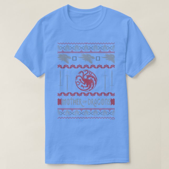 Spiel Thrones Weihnachtsmutter von Drachen Ugly s T-Shirt (Design vorne)