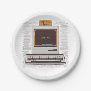 Spiel über alten PC Pappteller