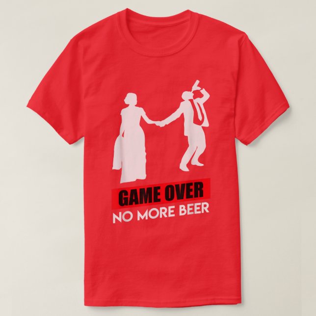Spiel über Bachelor-Party-Hochzeit T-Shirt (Design vorne)