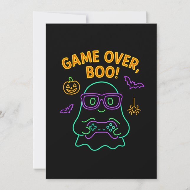 Spiel über Boo Funny Halloween Gamer Ghost (Vorderseite)