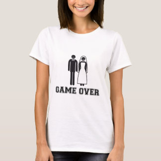 Spiel über, Braut und Bräutigam, Ehepaar T-Shirt