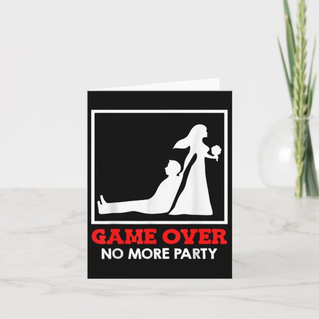 Spiel über - Braut und Hochzeit Karte (Vorderseite)