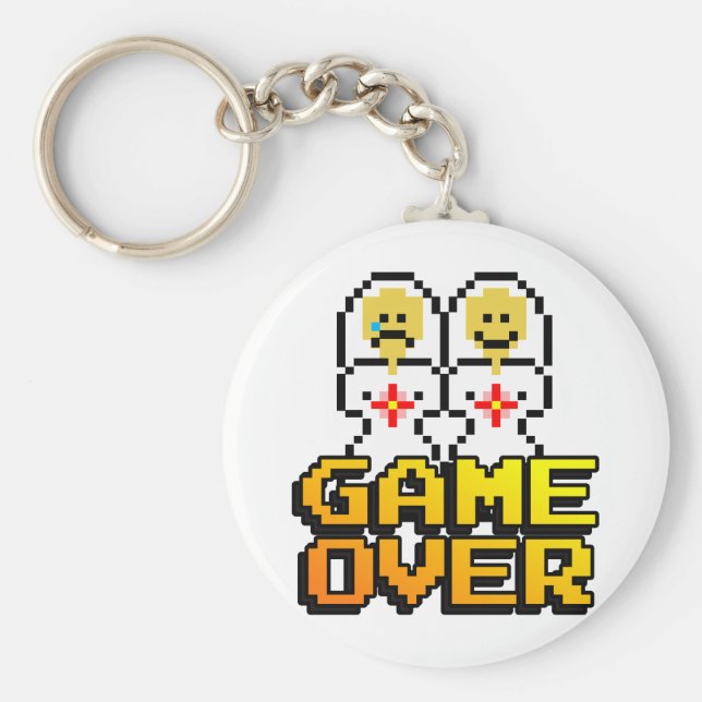 Spiel über die Ehe (Lesbisch, 8-Bit) Schlüsselanhänger (Vorne)