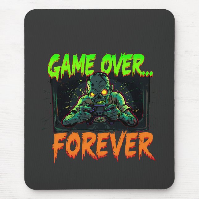 Spiel über ewig Zombie Gamer Mousepad (Vorne)