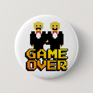 "Spiel über" Heirat (Homosexuelles, 8-Bit) Button