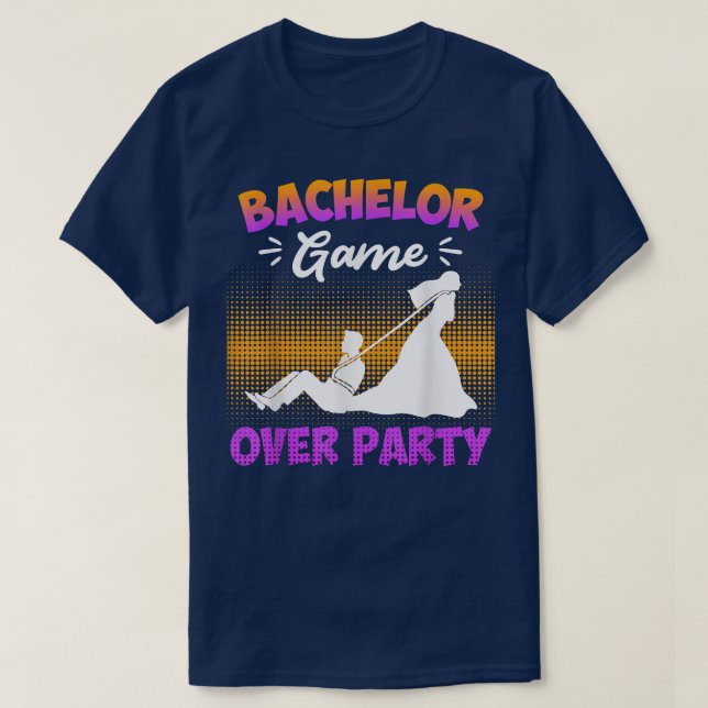 Spiel über Junggesellenhochzeit T-Shirt (Design vorne)