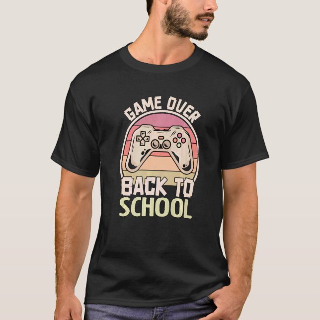 Spiel über Lehrer Student Controller zurück nach S T-Shirt (Vorderseite)