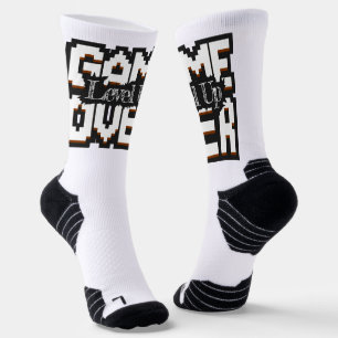 Spiel über, Level Up: Pixel, Retro Game World Socken