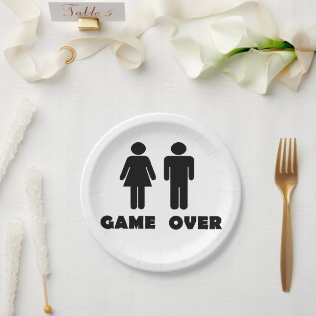Spiel über pappteller (Hochzeit)
