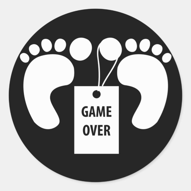 Spiel über runder aufkleber (Vorderseite)