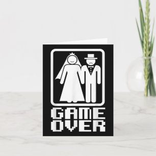 Spiel über Shirt Funny Wedding Bride Groom Gamer T Karte