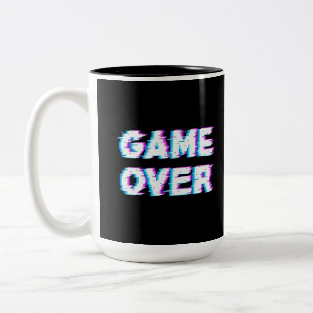 Spiel über zweifarbige tasse (Links)