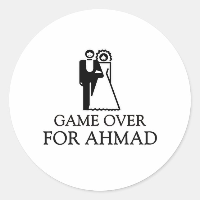 Spiel um Ahmad Runder Aufkleber (Vorderseite)