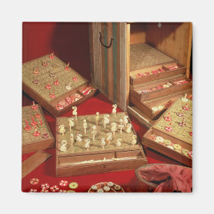 Spiel von Dauphin lotto, erfunden von Louis XIV Magnet