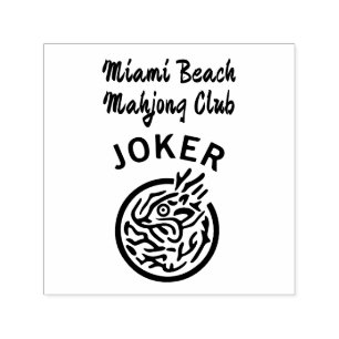 Spiel von Mahjong Joker-Kacheln #1 mit Ihrem Text Permastempel