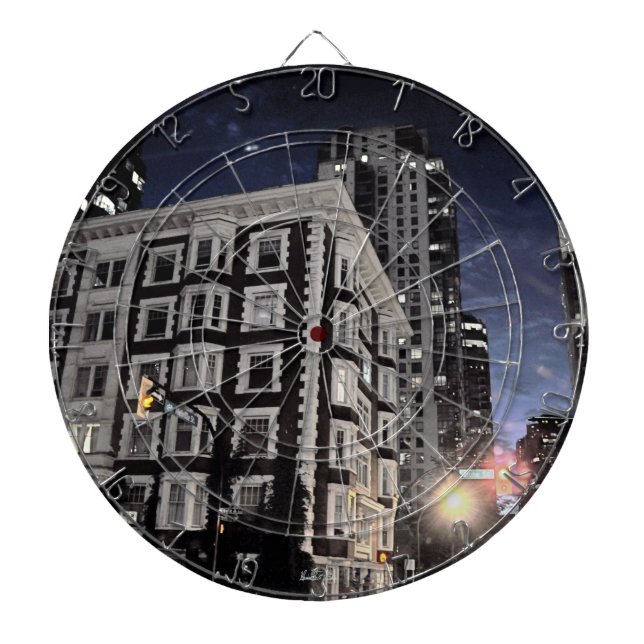 Spiel von Photostadtpfeilen die Nacht Dartscheibe (vorne)