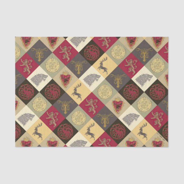 Spiel von Thrones Sigil Pattern Seidenpapier (Vorderseite)