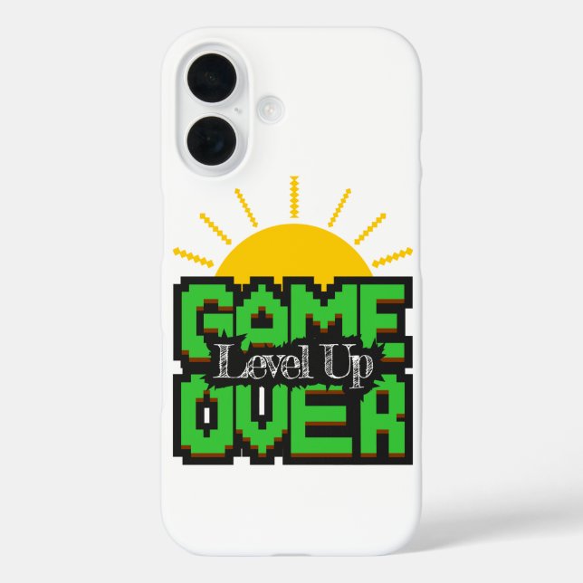 Spiel vorbei, belebte Retro-Spiele mit, Levelaufst Case-Mate iPhone Hülle (Rückseite)
