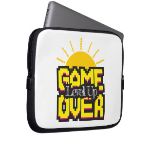 Spiel vorbei, belebte Retro-Spiele mit, Levelaufst Laptopschutzhülle