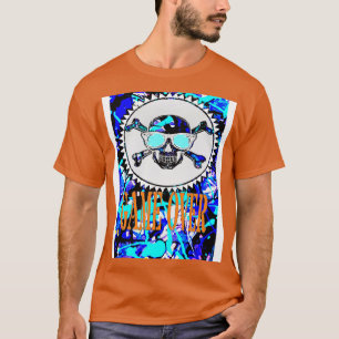 Spiel vorbei blau abstrakt T-Shirt