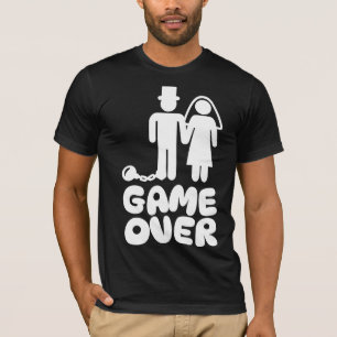 Spiel vorbei Braut Bräutigam Hochzeit T-Shirt