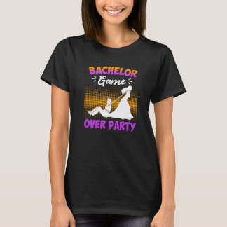 Spiel vorbei Junggesellenabschied Mann Hochzeit T-Shirt