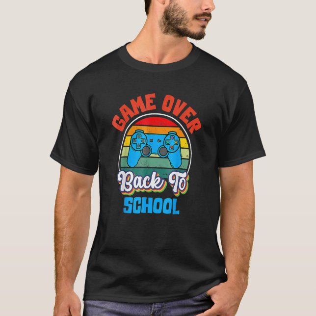 Spiel vorbei Lehrer Schüler Controller Zurück zur  T-Shirt (Vorderseite)