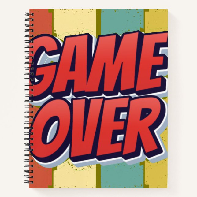 Spiel vorbei. notizbuch (Vorderseite)