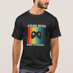 Spiel vorbei Rückkehr zur Schule Controller Lehrer T-Shirt